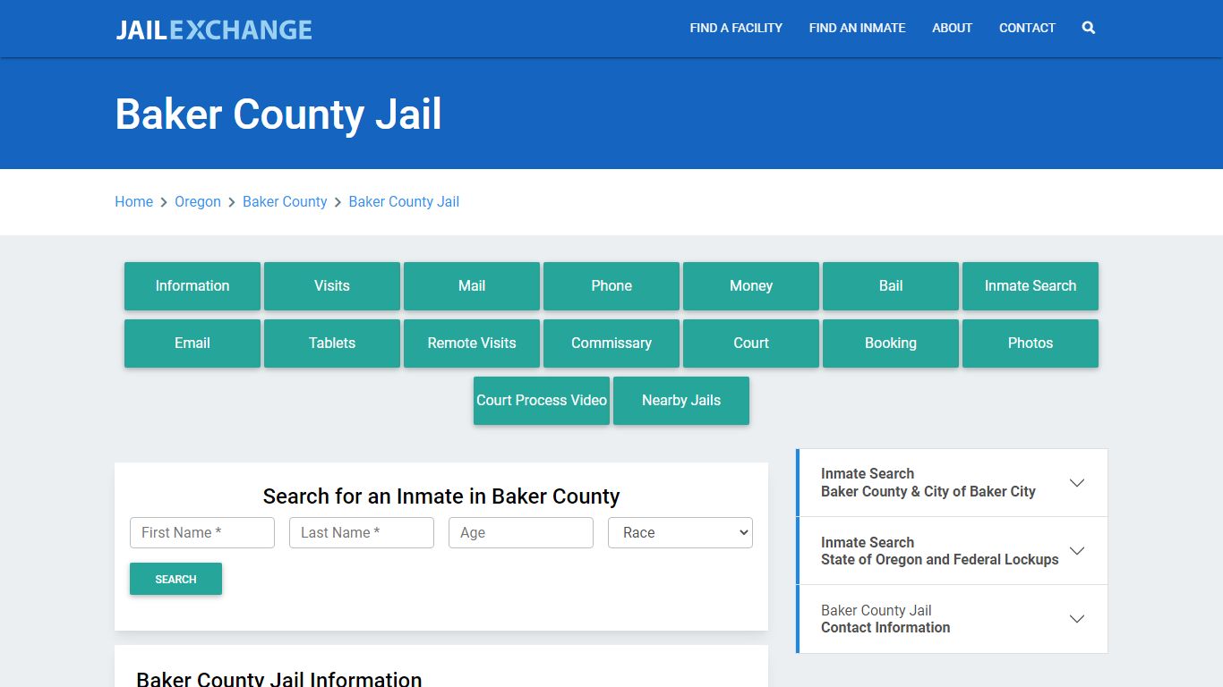 Baker County Jail Roster Lookup, OR, Inmate Search